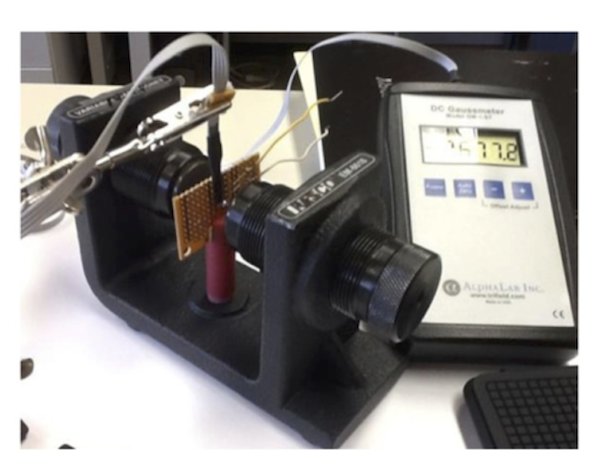 Experimental setup to determine the effects of a magnetic field on the current–voltage characteristics of a varistor. Credit: R.K. Pandey; Texas State