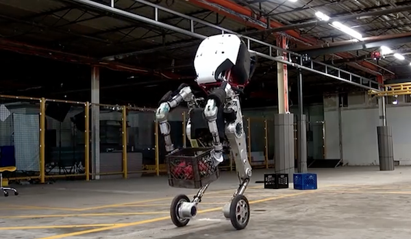 Robot lifting 100 lb. object