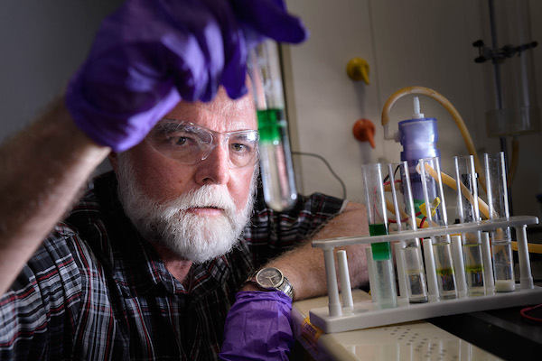 John Cushman, Purdue University distinguished professor of earth, atmospheric and planetary science and a professor of mathematics, is commercializing a technology that could provide an “instantly rechargeable” method forelectric and hybrid vehicle batteries through a quick and easy process similar to refueling a car at a gas station.