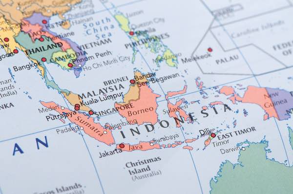 Focus on Indonesia on the Map. Source: "World reference atlas"