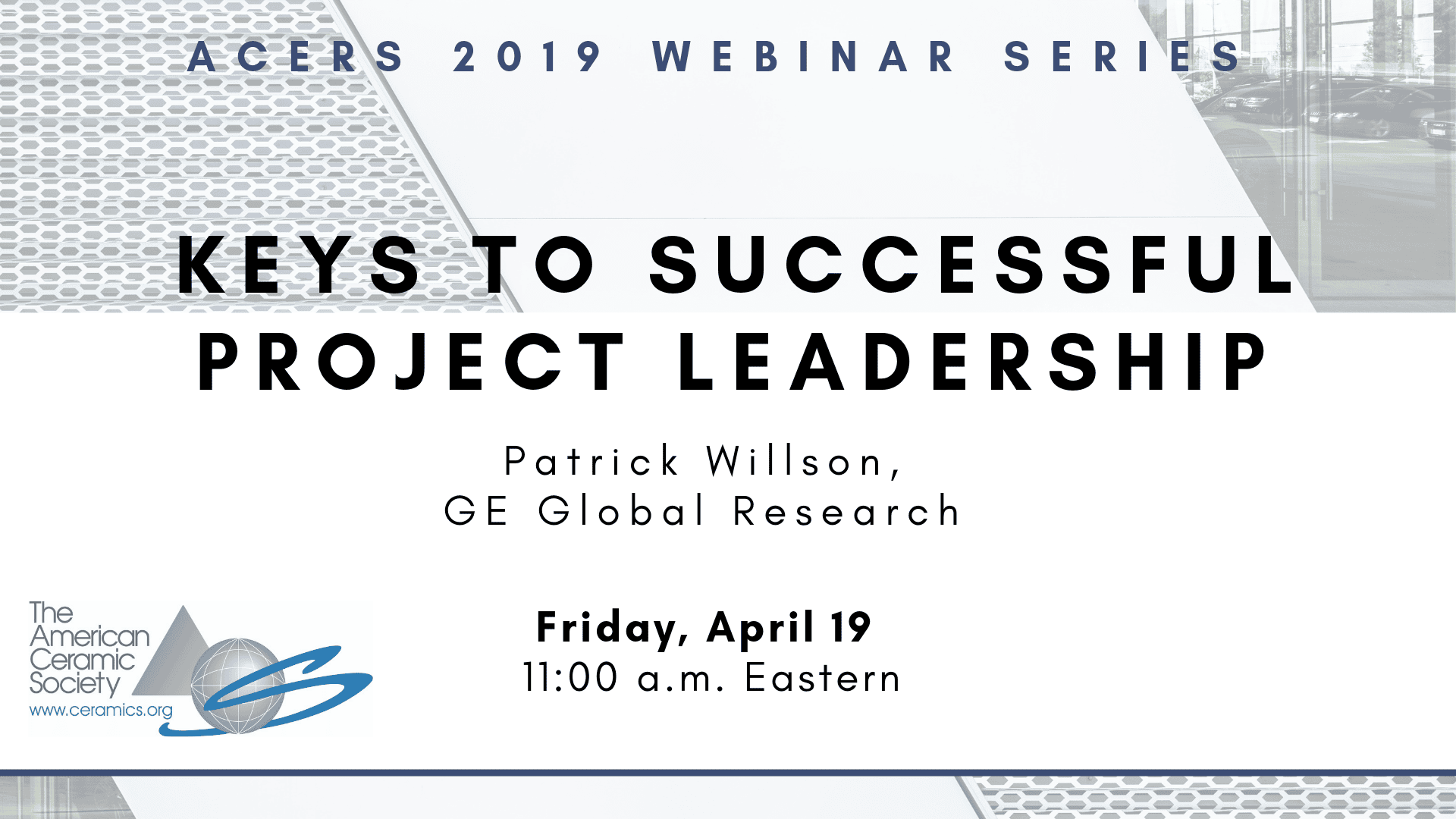 Acers 2019 webinar series_ Project Leadership welcome slide