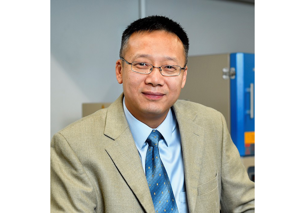 Dr. Jincheng Du, Prof in Materials Science and Engineering, photographed in Discovery Park on the UNT campus, Texas on May 18, 2018. Photos by Michael Clements.