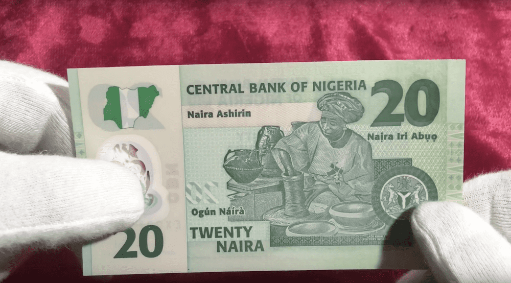 02-23 Nigerian 20 naira banknote