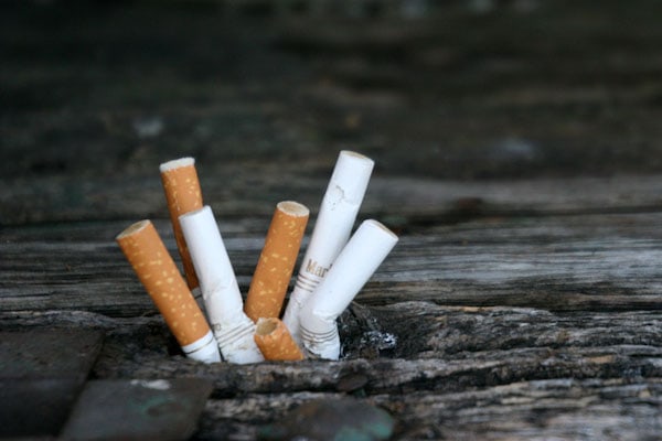 cigarette butts