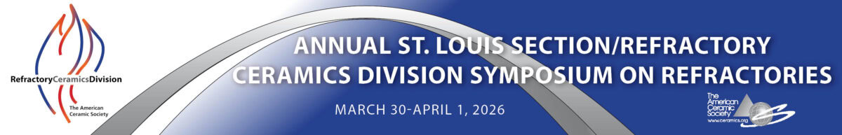 Refractory Ceramics Division Symposium on Refractories banner, March 30-April 1, 2026.