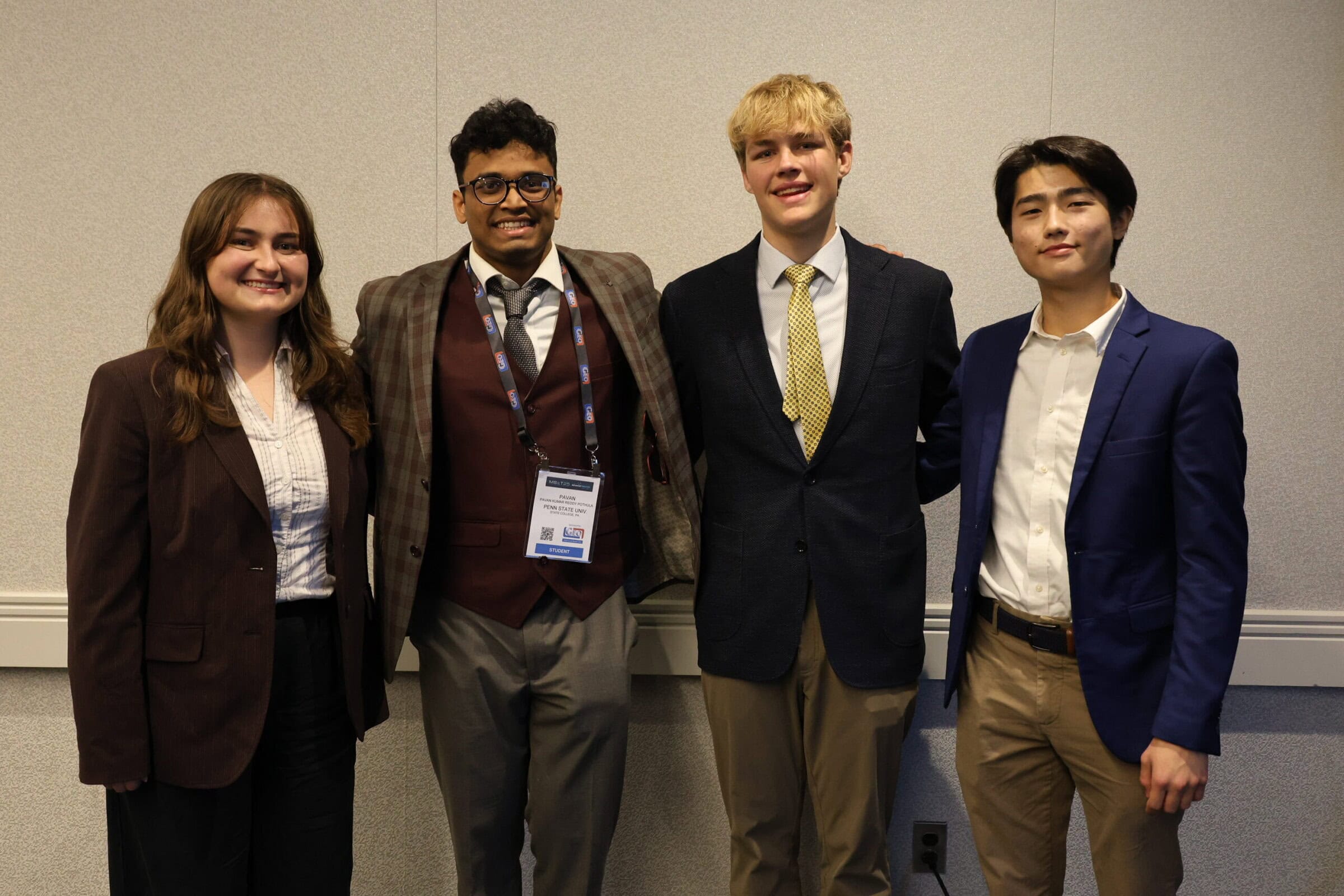 Group of students at MS&T25, including Pavan Kumar Reddy Pothula from Penn State Univ.